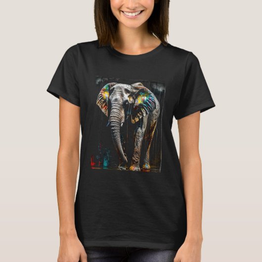 Elephant Animal Zoo Elephant Tシャツ (正面)