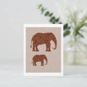 ELEPHANT : ArtWork on Copper Sheet ポストカード (スタンド正面)