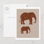 ELEPHANT : ArtWork on Copper Sheet ポストカード (正面/裏面)