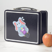 Elephant asバイクもしくは自転車に乗る人with Motorcycle.PNG メタルランチボックス (インサイチュ)