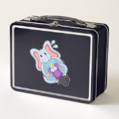 Elephant asバイクもしくは自転車に乗る人with Motorcycle.PNG メタルランチボックス (正面)