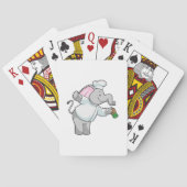 Elephant as Chef with Salt shaker トランプ (裏面)