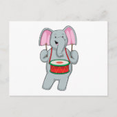 Elephant at Music with Drum ポストカード (正面)
