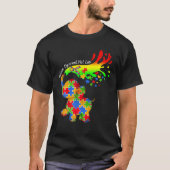 Elephant Autism Different Not Less Be Kind Puzzle Tシャツ (正面)