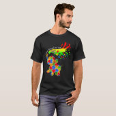 Elephant Autism Different Not Less Be Kind Puzzle Tシャツ (正面フル)