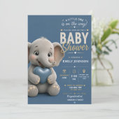Elephant Baby Shower Invitation 招待状 (スタンド正面)