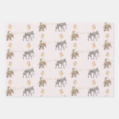 Elephant balloon Party Cadeaupapier Vellen Set ラッピングペーパーシート (正面2)