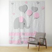 Elephant Balloons Nursery Gift backdrop タペストリー (インサイチュ)