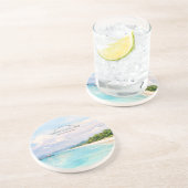 Elephant Beach Watercolor – Andaman Keepsake Gift コースター (側面)