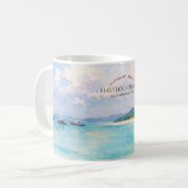 Elephant Beach Watercolor – Andaman Keepsake Gift コーヒーマグカップ (正面左)