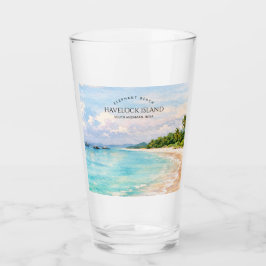 Elephant Beach Watercolor – Andaman Keepsake Gift タンブラーグラス