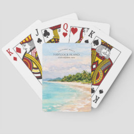 Elephant Beach Watercolor – Andaman Keepsake Gift トランプ