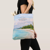 Elephant Beach Watercolor – Andaman Keepsake Gift トートバッグ (クローズアップ)