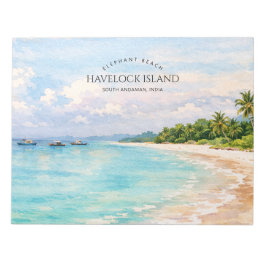 Elephant Beach Watercolor – Andaman Keepsake Gift ノートパッド