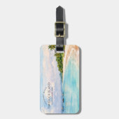 Elephant Beach Watercolor – Andaman Keepsake Gift ラゲッジタグ (正面縦)