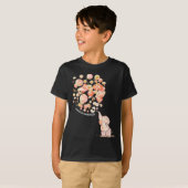 Elephant Blowing Up Orange Lloons Leukemia Awarene Tシャツ (正面フル)