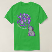 Elephant Blowing Up Purple Balloons Overdose Aware Tシャツ (デザイン正面)
