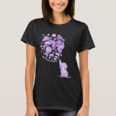 Elephant Blowing Upp Purplee Balloons Fibromyalgia Tシャツ (正面)