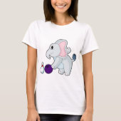 Elephant Bowling Bowling ball Bowling pin Tシャツ (正面)