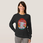 Elephant Bunny Happy Easter Eggs Retro Men Women K Tシャツ (正面フル)