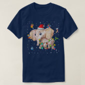 Elephant Christmas Lights Tree Decoration Xmas Sno Tシャツ (デザイン正面)