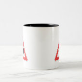 Elephant Crossing Sign Mug ツートーンマグカップ (中央)