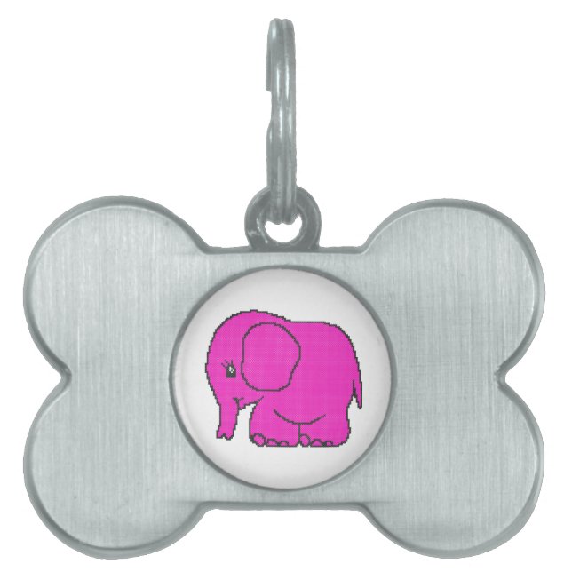 elephant_crossPINK.ai ペットネームタグ (正面)