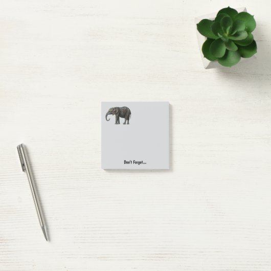 Elephant Cute Memo Post It Personal Note Pad ポストイット (オフィス)