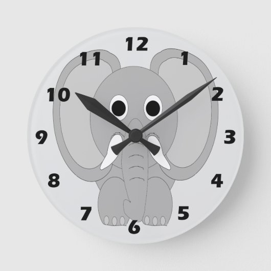 Elephant Design ラウンド壁時計 (正面)