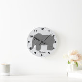 Elephant Design Personalised ラウンド壁時計 (ホーム)