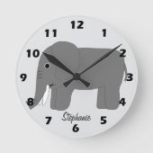 Elephant Design Personalised ラウンド壁時計 (正面)