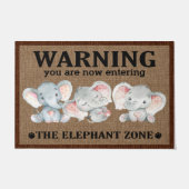 Elephant Doormat, Elephant Lovers Welcome Mat Gift ドアマット (正面)