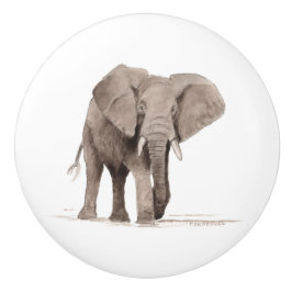 elephant drawer pull セラミックノブ