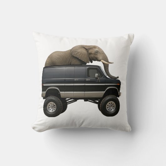 Elephant Driving 4x4 Van クッション (正面)