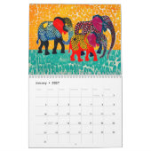 Elephant Echo – A Year of Color & Spirit カレンダー (1月 2027)