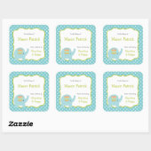 Elephant First Libraryブックプレートシール スクエアシール (シート)