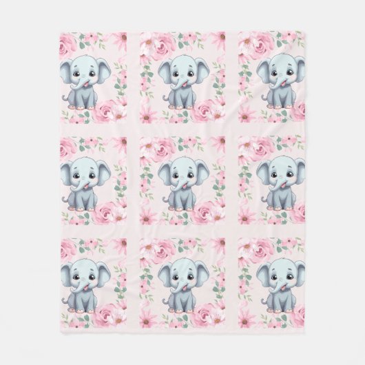 Elephant Fleece Blanket フリースブランケット (正面)