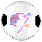 Elephant Flying Balloons Birthday Soccer Ball Gift サッカーボール (回転)