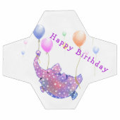 Elephant Flying Balloons Birthday Soccer Ball Gift サッカーボール (フラット)