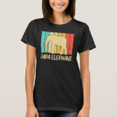 Elephant For Men Dad Indian Elephant Mammoth Vinta Tシャツ (正面)