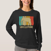 Elephant For Men Dad Indian Elephant Mammoth Vinta Tシャツ (正面)