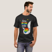 Elephant Free Mom Hugs Rainbow LGBTQ LGBT Pride Mo Tシャツ (正面フル)
