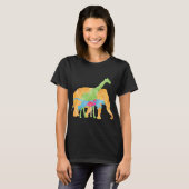 Elephant Giraffe Giraffes Africa Tシャツ (正面フル)