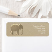 Elephant Gold Foil , Elegant Return Address ラベル (インサイチュ)