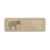 Elephant Gold Foil , Elegant Return Address ラベル (正面)