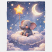 elephant heart large blanke フリースブランケット (正面)