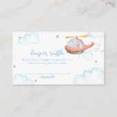 Elephant Helicopter Diaper Raffle Baby Shower  エンクロージャーカード (正面)