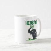 Elephant Herbivore Plant Eating コーヒーマグカップ (正面右)
