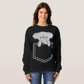 Elephant In Poket Elephants For Men Women スウェットシャツ (正面フル)