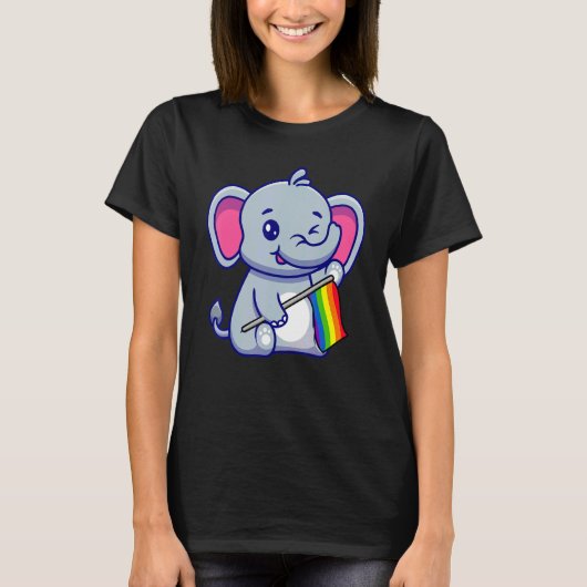 Elephant Lgbt Lgbtq Tシャツ (正面)